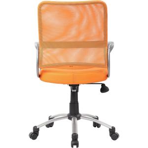 Boss Office Products Mesh Back Task Chair with Pewter Finish in 
Orange
