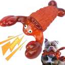 Squeaky Dog Toys for Aggressive Chewers for Large Dogs, Interactive Chew Toys to Keep Them Busy, Indestructible Toys, Tough Toys for Medium Large Dogs (Red)