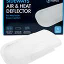 Sideways Floor Wall Air Vent Deflector for Under Furniture Heat and Air Deflecting, Fits Vents 3" - 7" Wide, Also Extends Lengthwise up to 17.5", Foam Tape for Tight Seal