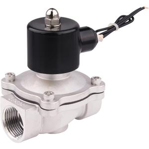 SUS304 Electric Solenoid Valve - 1" NPT 24V DC Stainless Steel Normally Closed Valve for Water Air Gas Fuel Oil