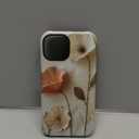 for iPhone 15 Pro Case, Wireless Charging Compatible,Dual-Layer Protection with Stylish Wildflower Design, Soft Silicone + Hard Shell, Cute Phone Cover for Women - Ethereal Wire Florals