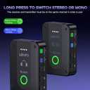 LEKATO Wireless in Ear Monitor System MS-02, Upgraded 2.4G Stereo IEM System Low Latency with Transmitter Beltpack Receiver Auto-Pairing,One to More, in-Ear Monitoring for Church,Band,Singer,Stage