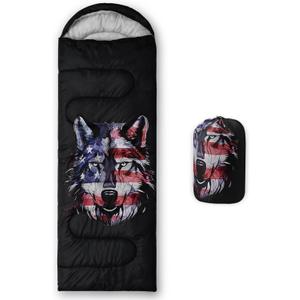 Axolotl Blue Gamepad Sleeping Bag,Waterproof Lightweight Gaming Sleeping Bag Game Console Camping Bag for Boys Teens,Warm and Cool Weather Green Portable Sleeping Bag for Camping Outdoor Indoor (Wolf)