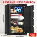 5.2 Cuft Large Safes for Home Use Fire and Water Proof, Anti-Theft Digital Security Safe Box With Programmable Keypad & Spare Keys, Home Safes Water and Fireproof for Money Valuables