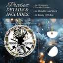 3 x Fishing & Hunting Ornament 2025  Camo Outdoor Sportsman Christmas Ornament for Men, Dad, Grandpa, or Husband  Patriotic American Flag Deer & Fish Design, Hunter Fisherman Gift