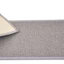 Ottomanson Rugs for Entryway 2'3" x 3' - 2 Pack Non Slip Border Small Area Rugs Durable Front Door Mat Rug Stain Resistant Entrance Rugs for Bathroom Kitchen Bedroom & Living Room, Light Gray