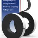 Magnetic Tape 2 Rolls 20 Feet Magnets with Strong Adhesive Backing (1Rolls 10 Feet x1" Wide x 0.08" Thick) Anisotropic Flexible Magnetic Strip