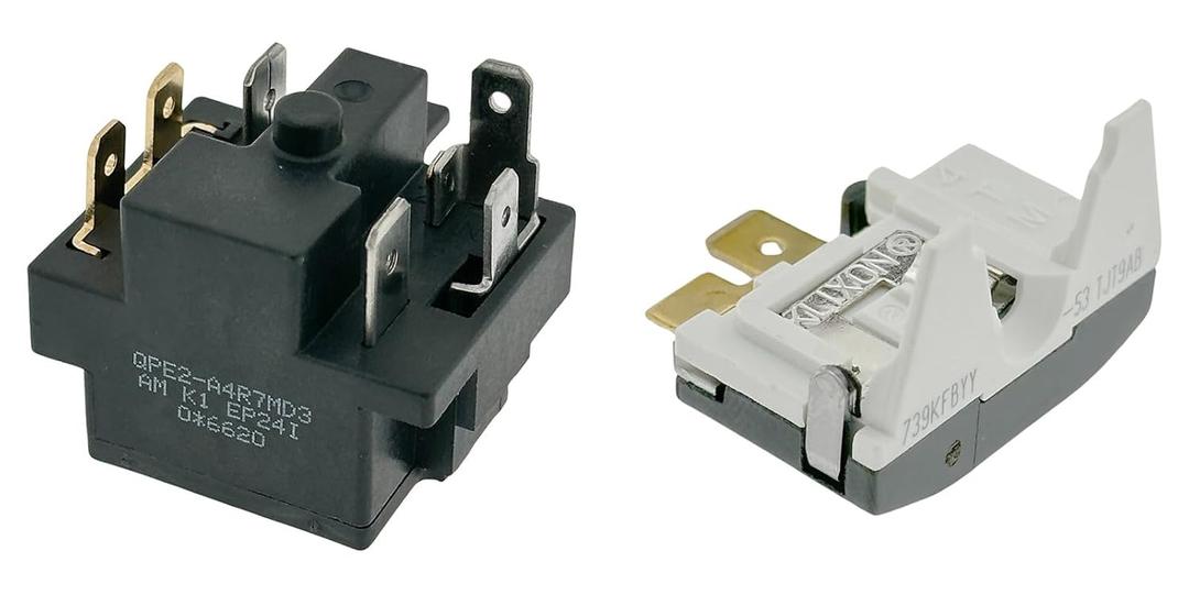 QPE2-A4R7MD3 6Pin Refrigerator Freezer PTC Start Relay/Starter and Overload Protector Compatible with Midea, Magic Chef, Danby