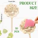 10 Pcs Thank You for Helping Me Grow Wooden Plant Stakes Gifts Card Holder Teacher Appreciation Thanks Tags Labels Sign for Succulent Planter in Pots