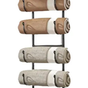 Simple Trending 6 Tier Wall Mount Towel Rack，Black - Space-Saving Durable Bathroom Organizer for Towels & Shower Caddy with Rustproof Installation, Towel Racks For Bathroom, Bathroom Towel Holder, Hanging Towel Rack For Bathroom