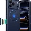 ESR for iPhone 17 Pro Case, 7X Military-Grade Drop Protection, Shock-Absorbing Rugged Cover with Camera Control Button, MagSafe Accessories Compatible, Cyber Series, Navy Blue