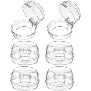 6 Pack Stove Knob Safety Covers for Child Universal Size Gas Stove Knob Covers with Adhesive Clear Kitchen Oven Knob Locks for Baby and Pet Proof