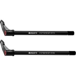 1.75mm Thread Pitch Front Rear Quick Release Thru Axles for Bicyle Suspension Forks Rigid Forks and Bike Rear Frame, Free Rotating Handle Road Mountain Bike Axle: 12mm x 175mm to 180mm Includes 2 Size (Back)