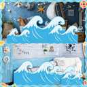 Geelin 3 Sets Ocean Waves Cardboard Cutout Stand up Ocean Beach Theme Party Decoration Wave Life Size Photo Props for Summer Under the Sea Home Party Decoration
