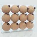 12PCS Rustic Burlap Christmas Ornaments, 3.15" Handmade Jute Rope Balls, Farmhouse Christmas Tree Decorations, Boho Natural Hanging Ornaments for Holiday, Party & Home Dcor (Soild)