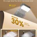 Glocusent Extendable Book Lights for Reading at Night, 5 Enhanced Brightness & 3 Colors with Sleep Aid & Timers, Clip on USB Rechargeable Reading Light for Books in Bed, Ideal Book Lovers Gifts