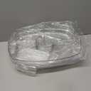 Ice Chilled Party Platter - 15'' Divided Serving Tray with Lid and 4 Compartments, Clear Fruit Trays for Serving for Party, Ideal Cold Chilled Serving Trays for Parties, Shrimp Cocktail, Etc