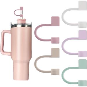 5-Pack Silicone Straw Covers Compatible with Stanley Cups - Dust-Proof Straw Caps for 40 oz Tumblers and Water Bottles (5 PCS10MM New Straw Toppers)