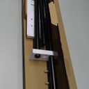 TONIAL Bay Window Curtain Rods, 36 to 72 Inch Center Rod for window, 20 to 36 Inch Side Rods for windows 3/4 Inch Decorative Drapery Rods with Small Cap Finial, Light Black (36-72"(3 sided))