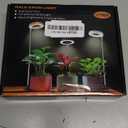 Grow Lights for Indoor Plants, 48 LEDs Full Spectrum Plant Light for Indoor Plants, Height Adjustable Growing Lamp with Base, 3 Optional Spectrums, Auto Timer 3/9/12Hrs, 10 Brightness, 2 Pack (3.4in-Black)