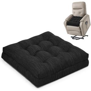 Shinnwa Memory Foam Recliner Cushion for Elderly, Patented Design Extra Large Seat Cushion, Dual-Layer Foam Chair Pad for Couch, Armchair, Wicker Chairs, Floor, 20  20  5in, Charcoal