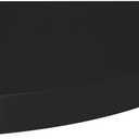vidaXL Stylish Floating Corner Shelf - 13.8"x13.8"x1.5" - Quality Honeycomb MDF, Sturdy Metal - Black - Wall Mount - Modern Decor Display