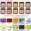 Lewtemi 10 Jars Mother's Day Christian Gifts Candle Bulk Catholic Prayer Scented Candle 3.5 oz Faith Bible Verse Religious Gifts for Church Women Men Sunday School Teacher(Brown,Classic)