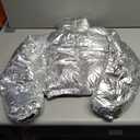 Halfword Women's Shiny Cropped Puffer Jacket Long Sleeve Solid Color Stand Neck Winter Down Coat, Silvery, M