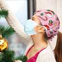 Tarpop 6 Pcs Scrub Caps Woman Hats Bouffant Adjustable Sweatband Nursing Doctor Men Working Supplies