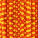 5 PC - 5 feet Marigold Garland |Indian/American Wedding Party Mantle Decoration, Faux Garlands Wedding Garland, Diwali Decoration, Spring Bush Floral! (Yellow & Dark Orange)