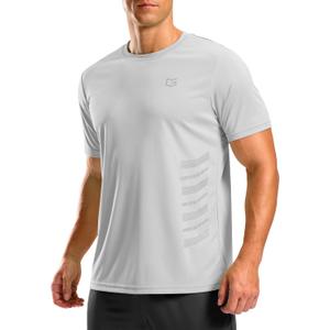 G Gradual Men's Workout Shirts Quick Dry Athletic Running T-Shirts Lightweight Moisture Wicking Short Sleeve Sports Gym Tops (White, L)