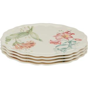 Lenox 856372 Butterfly Meadow Melamine 4-Piece Accent Plates, Lightweight Melamine Material