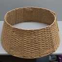 36in Large Christmas Tree Collar - Woven Hyacinth Tree Collars for Artificial Trees - Rattan Rustic Farmhouse Basket for Tree Base Cover with Cord Cut-Out for 7.5ft 9ft 10ft Tree (Natural)