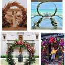 LANGXUN 9ft Large Size Metal Circle Balloon Arch Stand Decoration, Indoor Outdoor Arch Frame for Birthday Wedding Graduation Decorations and Event Party Supplies, Baby Shower Photo Background