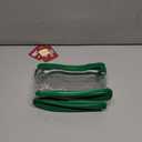 2 x clear vinyl cosmetic pouch with green trim