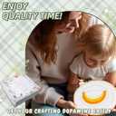 Teusicathe 10PCS Punch Needle Coaster Kit, for Beginners, Children and Adultspunch Needle Embroidery Kit, Includes Pattern, Tools, Yarn, Hoop, Instructions