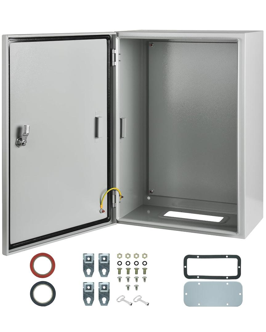 Waterproof Electrical Enclosure 24 x 16 x 10'', Outdoor Electrical Box Weatherproof, Electrical Junction Box with Reinforced Lock