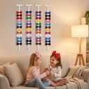Hecila 6PCS Bow Holder Long Hair Bow Organizer Hair Accessories Organizer Hairs Clips Storage Wall Hanging Home Decor Headband Bows Storage Wall Hanging Display for Nursery Home Decors