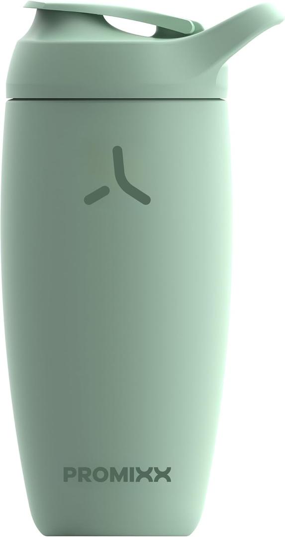 Promixx Pursuit Shaker Bottle Insulated Stainless Steel Water Bottle and shaker Cup, 18oz, Seagrass Green