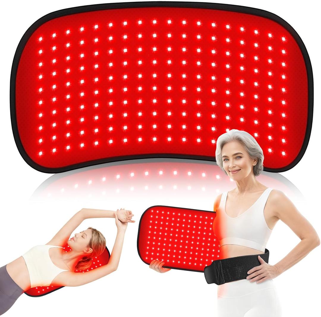 Red-Light-Therapy-for-Body,2026 Upgraded-4 Modes 5 Stage Power Medical-Grade TPU Mat for Body Pain Relief,25"x13"Dual Wavelength Infrared Red Light Blanket LEDs