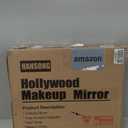 Hansong Vanity Mirror with Lights, 22''x18'' Hollywood Mirror, Makeup Mirror with 15 Dimmable Bulbs, 10X Magnification and USB Charging Port, White