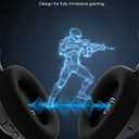 INGA Wireless Gaming Headset for PS5, PS4, PC, Mac, Switch, Game/Chat Balance for PS5/4, 2.4GHz/Bluetooth 5.2, ENC Noise-Cancelling Mic, 7.1 Surround Sound, 3.5mm Wired for Xbox Controller (Blue LED)