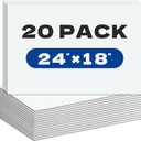 20 Pack Large Blank Yard Signs with 18 x 24", Corrugated Plastic Board for Estate Garage Sale, Party, Birthday, Wedding, Campaign, Parking, Make Your own Outdoor Sheets, White