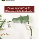 9Ft Pre-Lit Christmas Garland, Plug in, Green, 50 White Lights, Fireplace Stairs Mantle Door Indoor Outdoor, Decorated Pine Cone and Snow Style