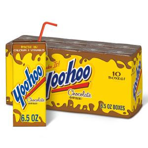 Yoo-Hoo Chocolate Drink, 6.5 Fl Oz (Pack of 10), Best By May 3, 2027