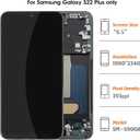 InCell S22 Plus LCD Display Screen Replacement (No Fingerprint Function) with Phantom Black Frame for Samsung Galaxy S22+ SM-S906U S906W S906B Replacement Touch Digitizer Assembly