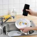 Dish Soap Dispenser for Kitchen, Silicone Squeeze Bottle for Dish Detergent (Black)
