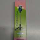 Selfie Stick Tripod,MQOUNY Extendable Selfie Stick Tripod with Dual LED Ring Light with Detachable Wireless Remote and Tripod Stand Compatible with iPhone, Samsung Galaxy and Smartphone (Black)