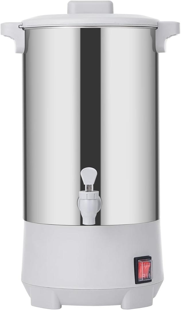 SYBO Commercial Grade Stainless Steel Percolate Coffee Maker Hot Water Urn for Catering, 30-Cup, 4.5L, Grey