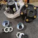 OZISENS 2 Sets Pre-Iubricated Trailer Hub Kits 5 on 4.5'' For 2000 lbs 1-1/ 16'' Straight Spindle, Pre-Assmelde L44649 Bearings And Grease Seal 5x4.5 Trailer Idler Hub 5 Lug Bolt Trailers Wheel Hubs Kit